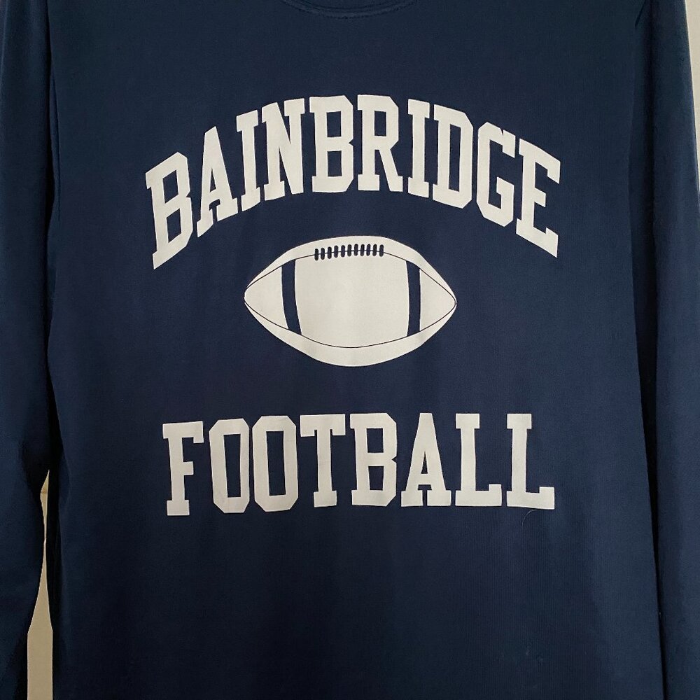 Bainbrisge Island WA Football Navy Blue Jersey Top Mens MD